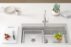 Chậu rửa bát Konox KN8751TS Dekor 1 hố chống xước Workstation Sink