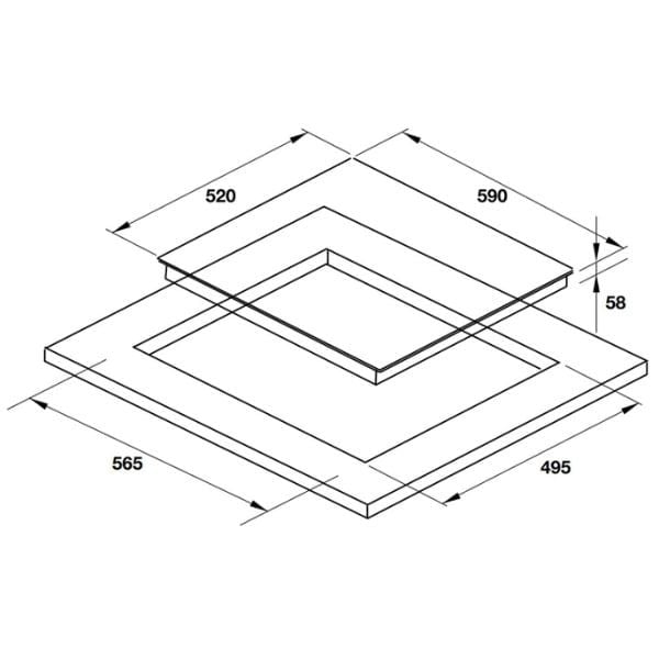 Bếp từ 3 vùng nấu Hafele HC-I6030B 536.61.831