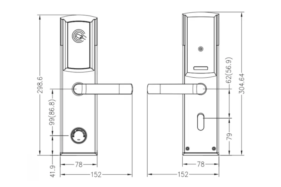 Khóa cửa Hyundai HY-HL01 Silver