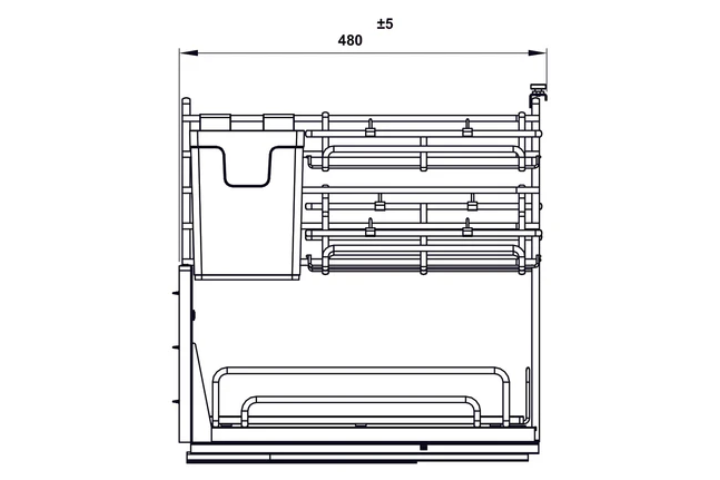 Kệ đựng chai lọ, dao thớt Hafele Omero Multi 547.11.004
