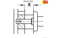 Trục xoay 1 đầu Hafele 909.87.041