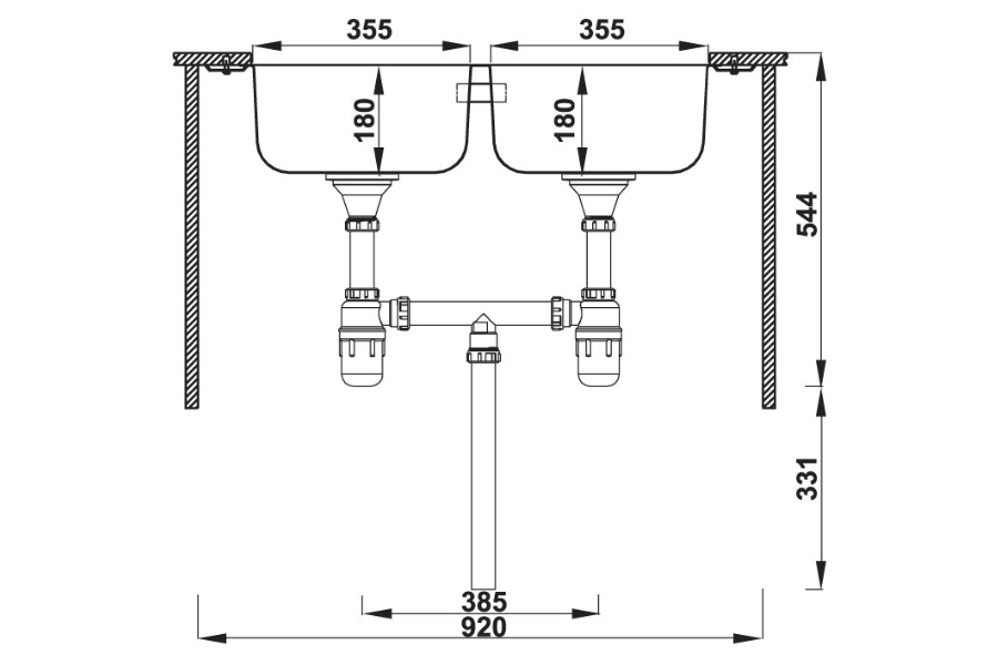 Chậu rửa chén Hafele HS20-SSN2R90S 567.20.506