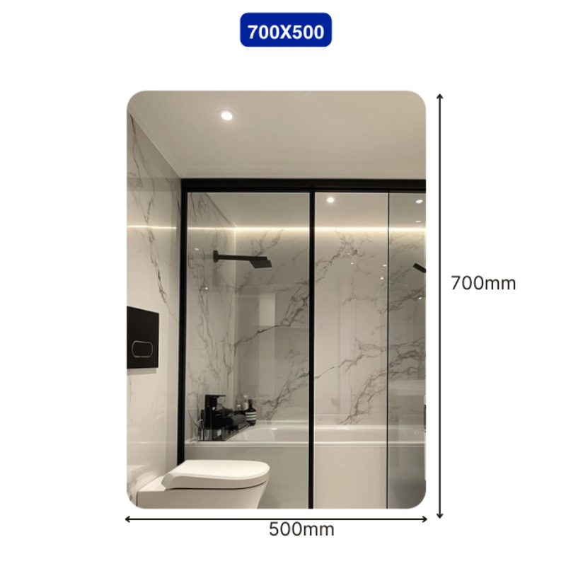 Gương chữ nhật khuôn viền nhôm decor Maamo MCNTĐ
