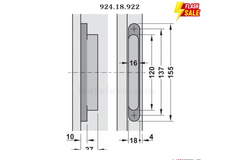Bản lề âm Hafele 924.18.922 F2 màu nickel mờ