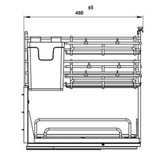 Kệ đựng chai lọ, dao thớt Hafele Omero Multi 547.11.006