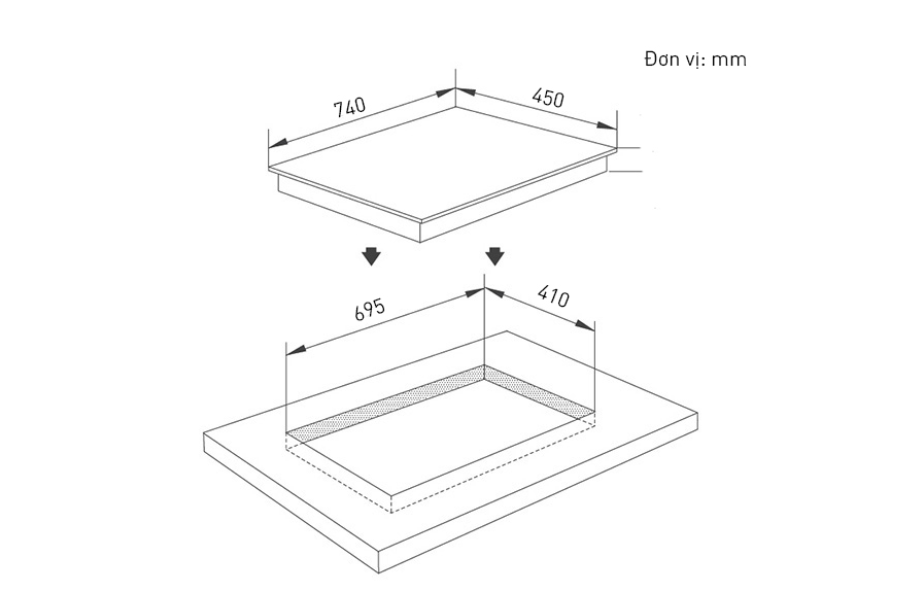 Bếp từ đôi Ferroli ID4000BS