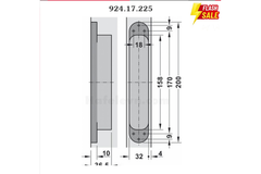 Bản lề âm Hafele 924.17.225 TE540 3D màu inox
