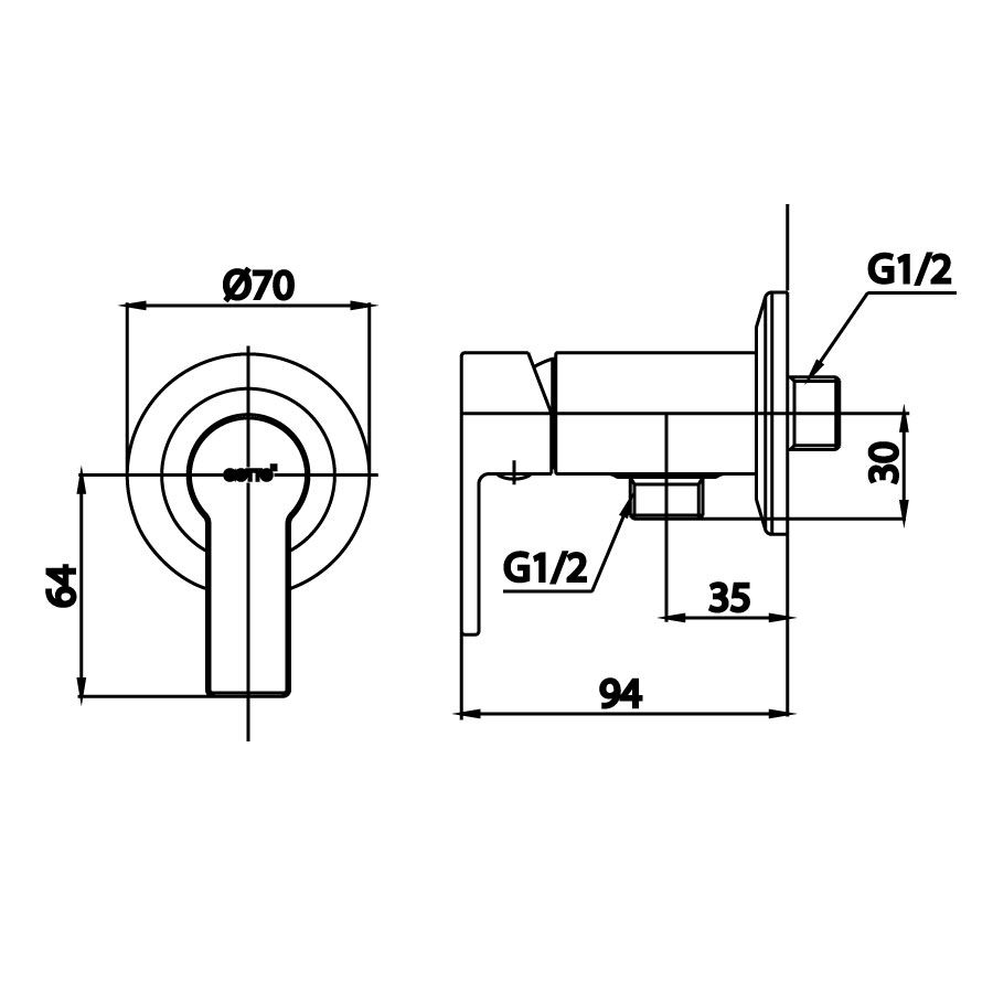 Củ sen tắm Cotto CT1261A2(HM) nước lạnh