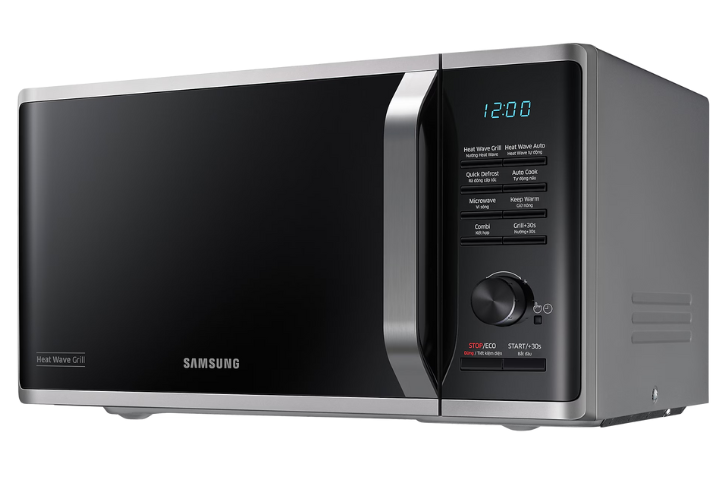 Lò vi sóng Samsung MG23K3575AS công nghệ chiên nướng Grill Fry 23L màu bạc