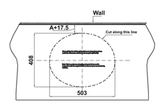 Chậu lavabo Sapporo 540 Hafele 588.79.012 dương vành