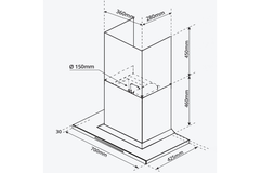 Máy hút mùi Garis G3427 áp tường