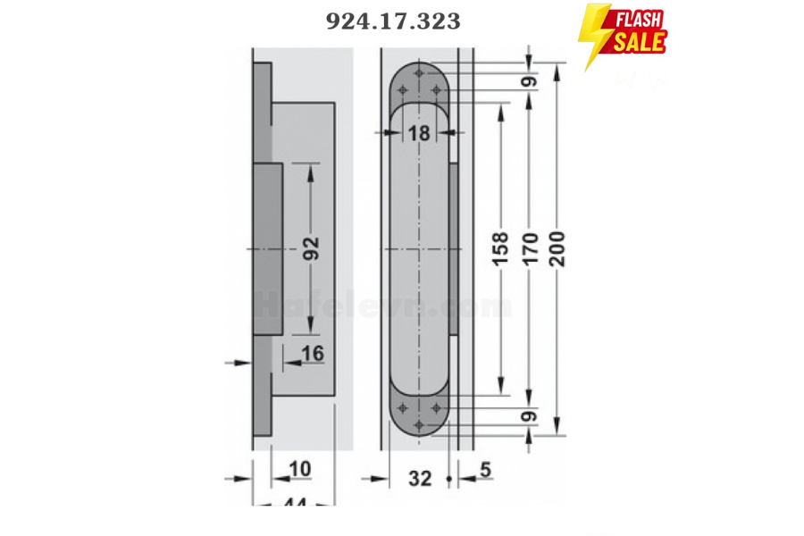 Bản lề âm 3D Hafele 924.17.323 TE540 A8