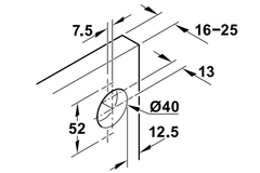 Bản lề Hafele 408.00.403 Slido F-Park 71 giảm chấn trùm ngoài
