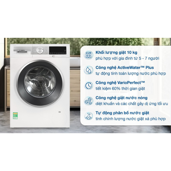 Máy giặt Bosch WGG254A0SG 10kg - Serie 6