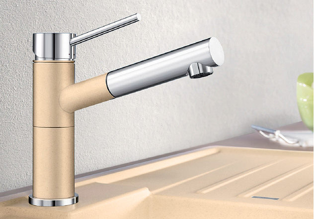 Vòi rửa chén HF-GM411 569.15.411 có thiết kế màu mocha đẹp mắt