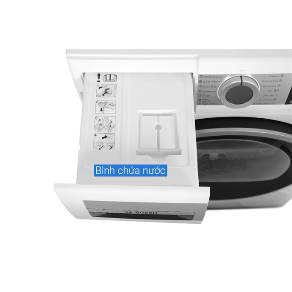 Máy sấy bơm nhiệt Bosch 9 kg WQG24570SG Series 6