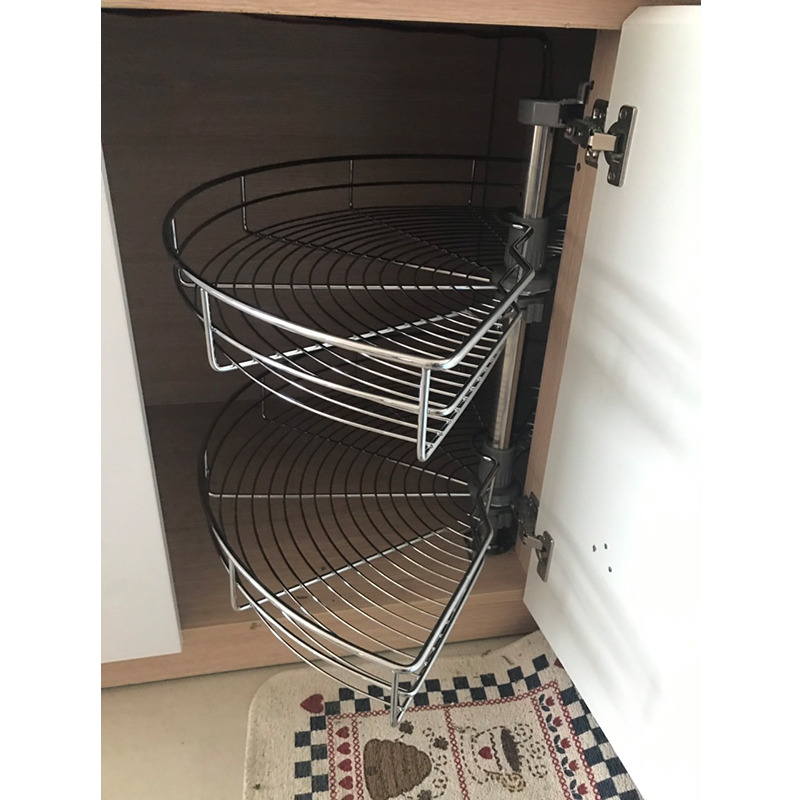 Sắp xếp và lấy đồ vật khi cần sử dụng một cách nhanh chóng với mâm xoay inox nan mở 1/2 - 180 độ EP180A tại Khánh Vy Home