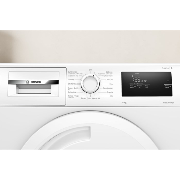 Máy sấy bơm nhiệt Bosch 8 kg WTH83028SG Series 4