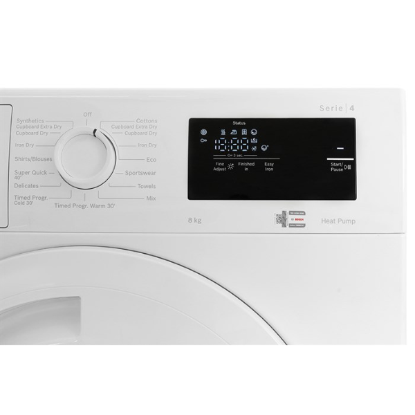 Máy sấy bơm nhiệt Bosch 8 kg WTH83028SG Series 4