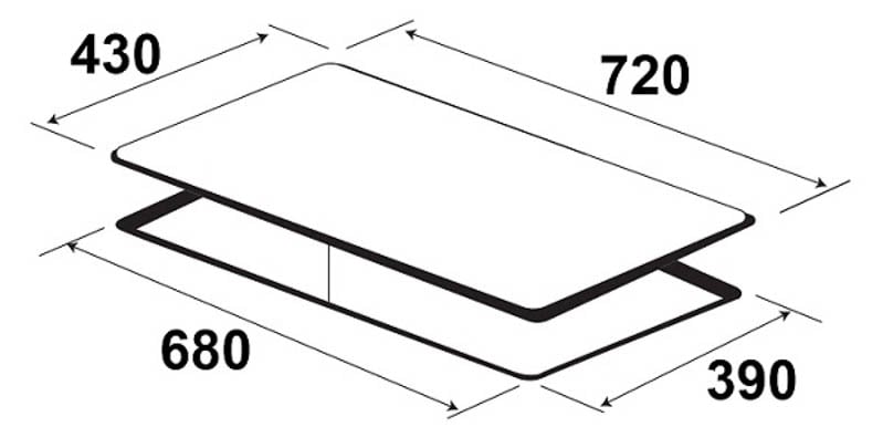 Kích thước bếp từ Kaff KF-179II
