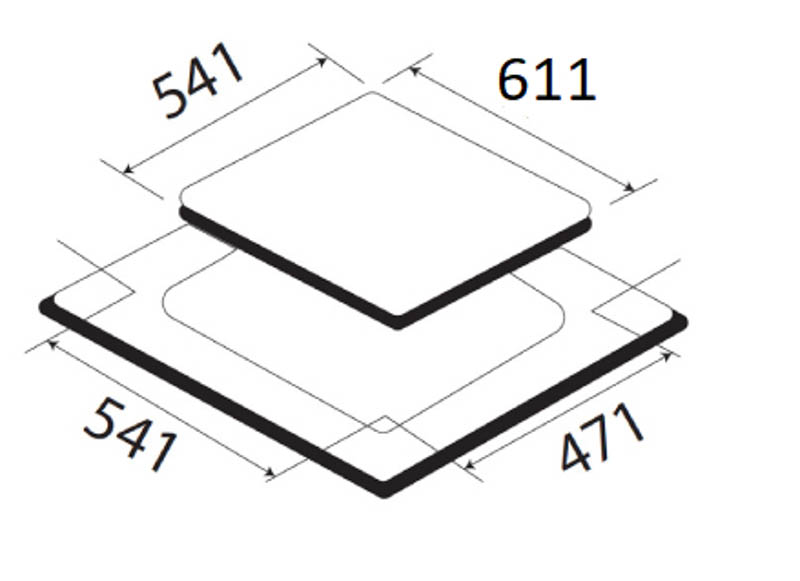 ​Kích thước bếp từ Kaff KF-SQ38IH