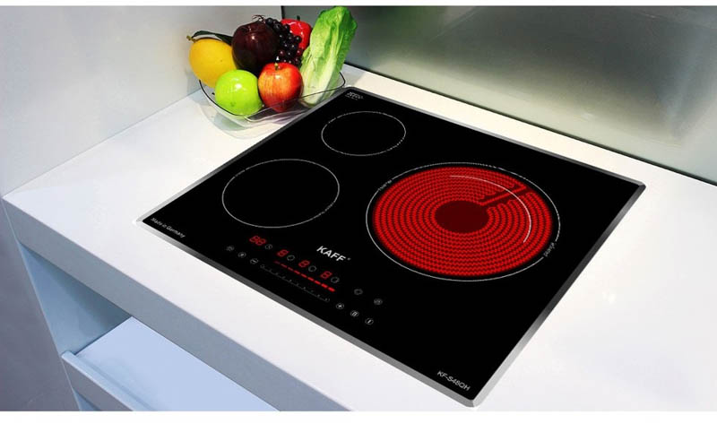 Bếp điện từ KAFF KF-S48QH gồm 3 vùng nấu 1 điện + 2 từ