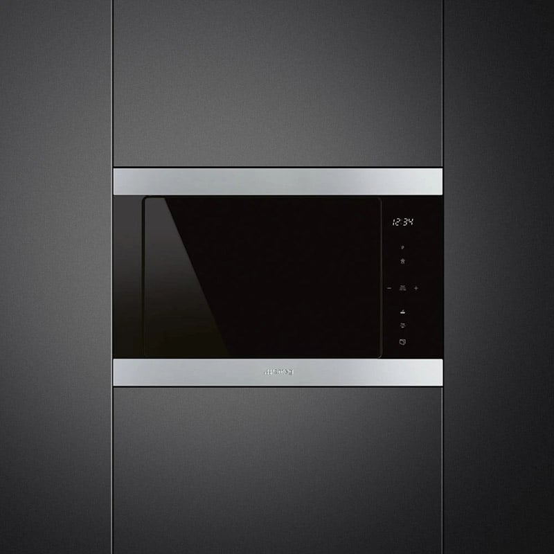 Thiết kế hiện đại của lò vi sóng kết hợp nướng Smeg CLASSICA, FMI325X 536.34.161