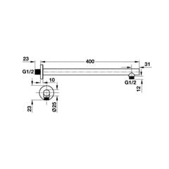 Tay sen gắn tường tròn Hafele 485.60.952