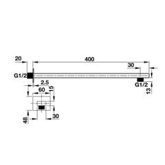 Tay sen gắn tường vuông Hafele 485.60.953