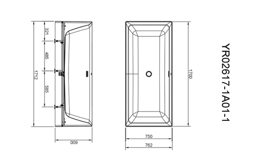 Bồn tắm đặt sàn Jomoo YR02617-1A01-1