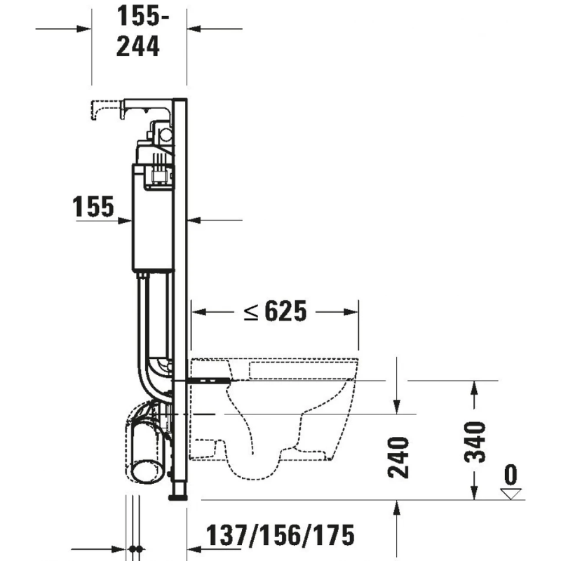 Két nước âm tường Duravit WD1011000000