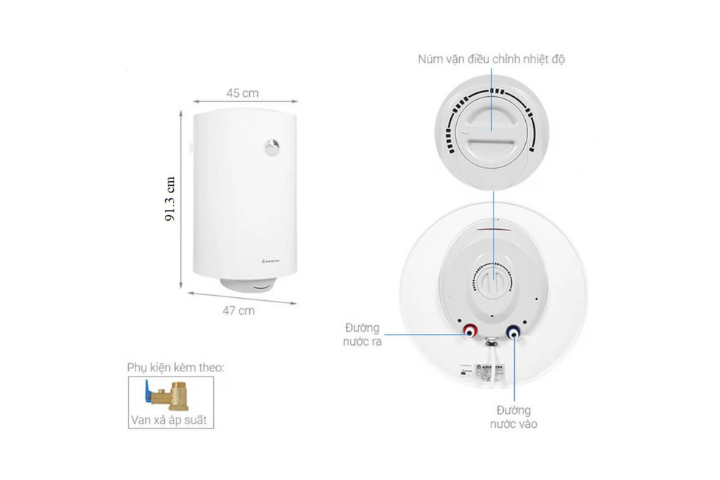 Máy nước nóng gián tiếp Ariston 100 lít PRO R 100 V 2.5 FE 3605420