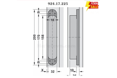 Bản lề âm Hafele 924.17.225 TE540 3D màu inox