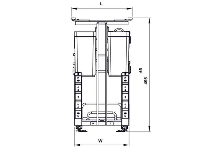 Kệ đựng chai lọ, dao thớt Hafele Omero Multi 547.11.004