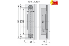 Bản lề âm 3D Hafele 924.17.325 TE540 A8 Inox mờ