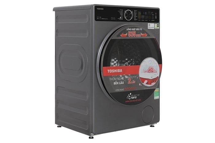 Máy giặt sấy Toshiba TWD-T25BZU115MWV(MG) Inverter giặt 10.5 kg - sấy 7 kg