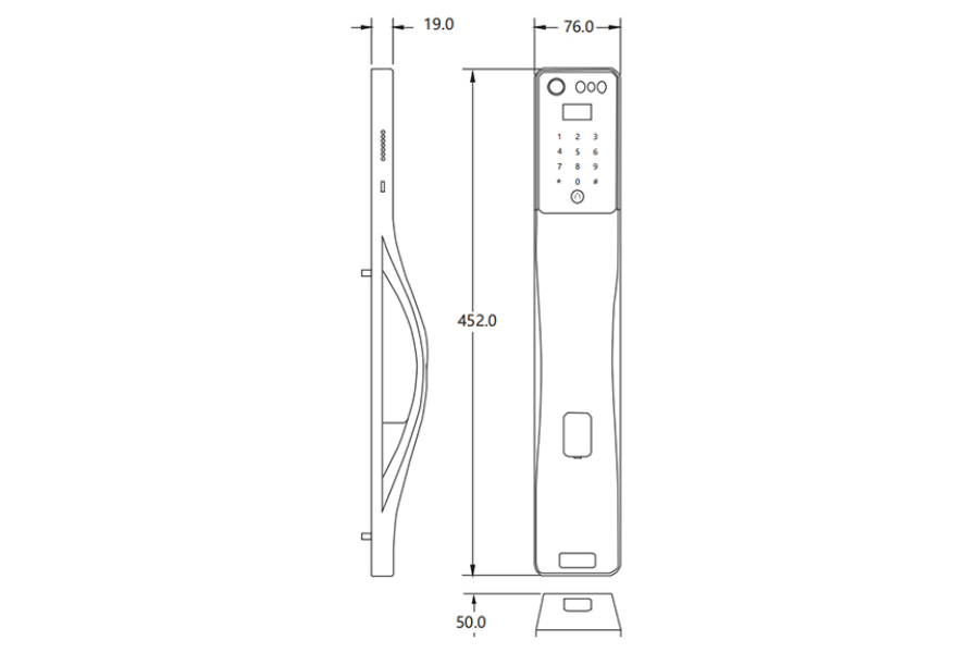 Khóa điện tử Hyundai HY-SLA807F Black