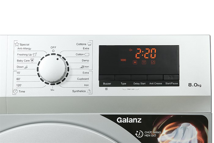 Máy sấy thông hơi Galanz DV-80T5C(S) 8kg