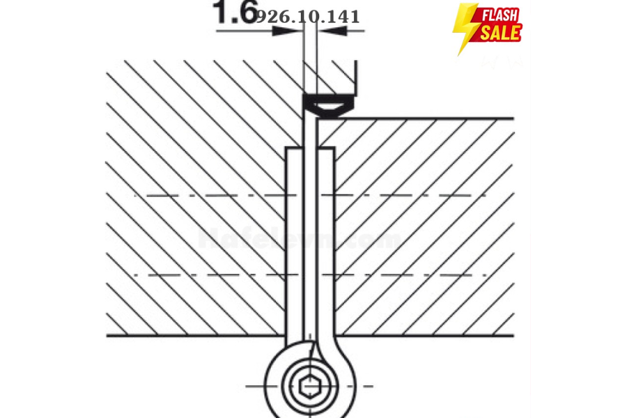 Bản lề bật Hafele 926.10.141 chrome mờ