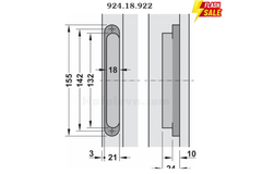 Bản lề âm Hafele 924.18.922 F2 màu nickel mờ