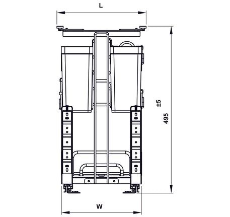 Kệ đựng chai lọ, dao thớt Hafele Omero Multi 547.11.006