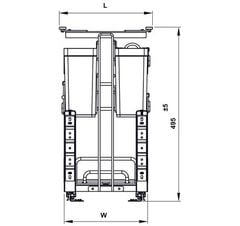Kệ đựng chai lọ, dao thớt Hafele Omero Multi 547.11.006