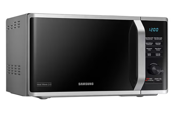 Lò vi sóng Samsung MG23K3575AS công nghệ chiên nướng Grill Fry 23L màu bạc