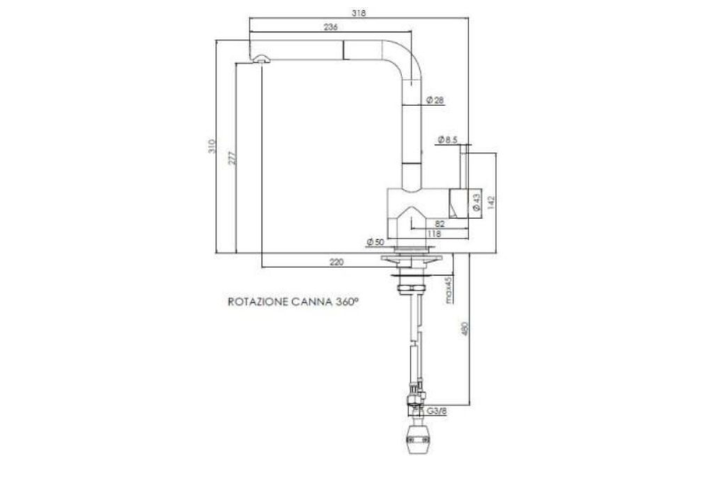 Vòi rửa chén Reginox R31643 đồng màu đen