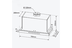 Máy hút mùi Garis G3247 âm tủ