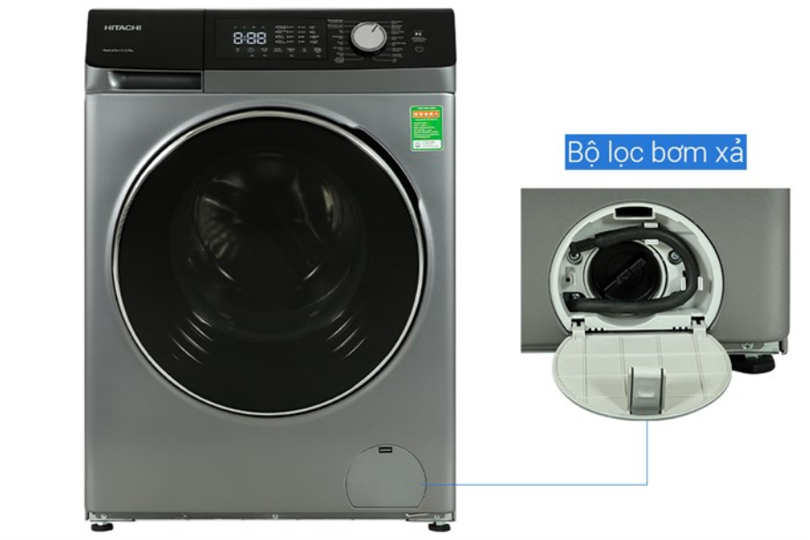 Máy giặt sấy Hitachi BD-D1054HVOS Inverter 10.5/7kg