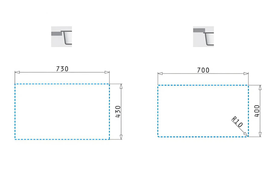 Chậu rửa chén Pyramis 070212301 PFIBERTEK MISTRAL 70X40 1B màu xám