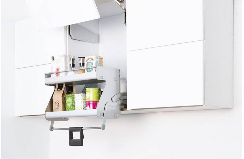 Thoải mái lưu trữ thực phẩm khô, chai lọ gia vị với bộ kệ nâng hạ iMove Häfele 2 khay 600mm 504.68.923 tại Khánh Vy Home
