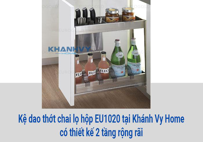 Kệ dao thớt chai lọ hộp EU1020 tại Khánh Vy Home có thiết kế 2 tầng rộng rãi