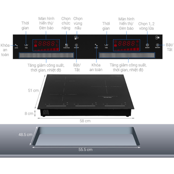 Bếp từ hồng ngoại lắp âm Junger CEJ-300-IIF